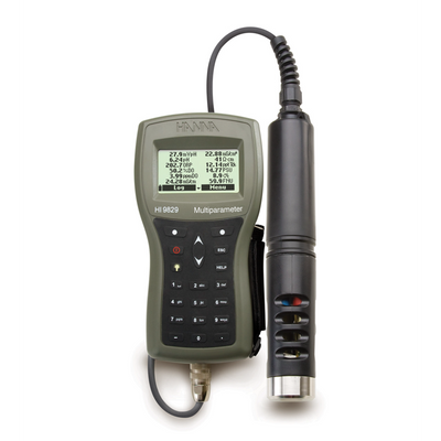 HI9829 multiparameter water quality meter with basic probe, waterproof with GPS