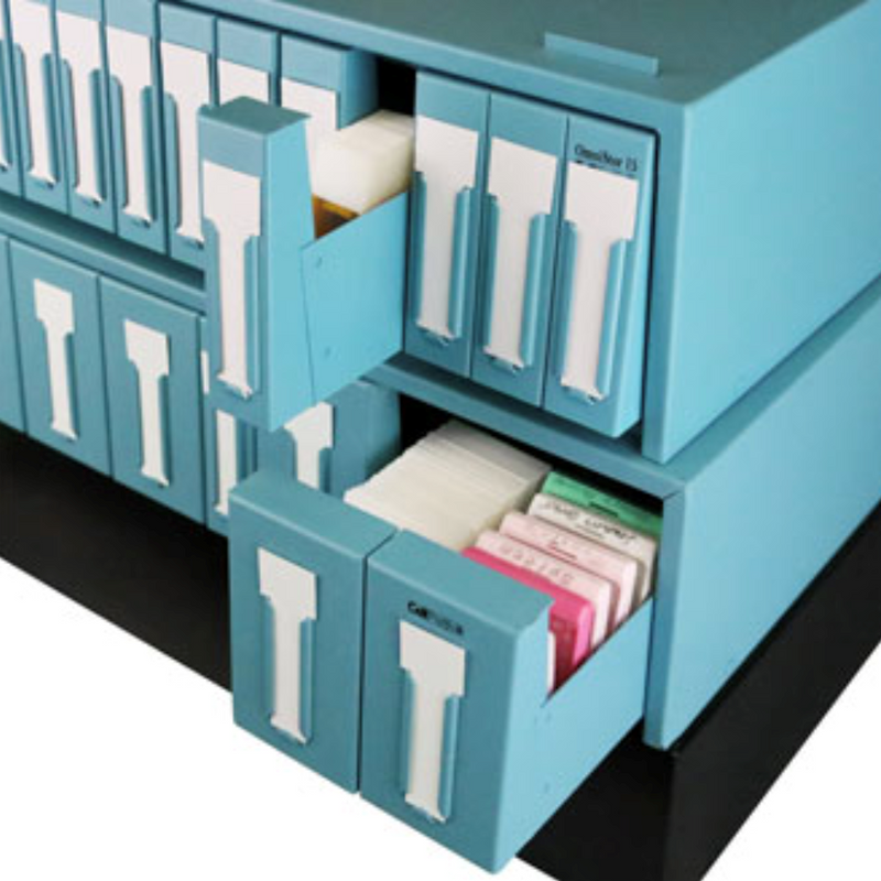 OmniStor slide and cassette storage system