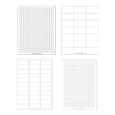 Cryo-JetTAG inkjet labels, A4 sheets