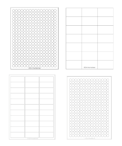 Cryo-JetTAG inkjet labels, A4 sheets