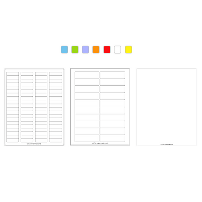 Permanent Steri-LazrTAG autoclave-resistant labels, US letter sheets