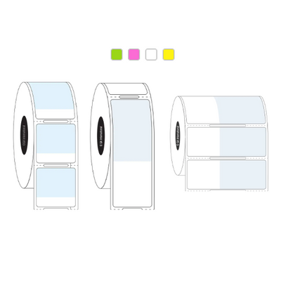 Cryo-WrapTAG autoclave-resistant thermal transfer labels, rectangular + wrap, 76.2mm core