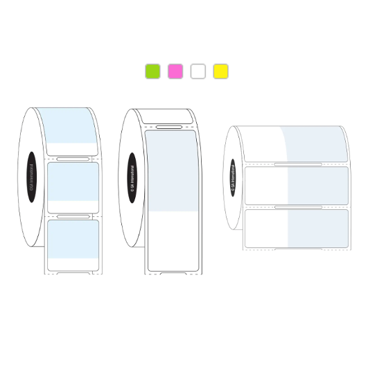 Cryo-WrapTAG autoclave-resistant thermal transfer labels, rectangular + wrap, 76.2mm core
