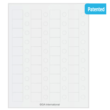 Permanent Cryo-LazrTAG laser labels, mixed shape, US letter sheets