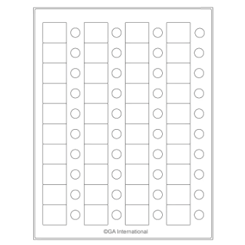 Permanent Cryo-LazrTAG laser labels, mixed shape, US letter sheets