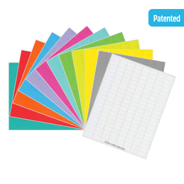 Permanent Cryo-LazrTAG laser labels, small rectangular, US letter sheets