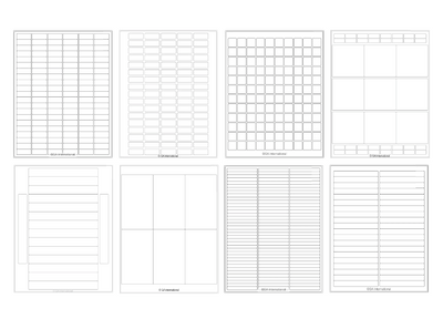 Permanent Cryo-LazrTAG laser labels, small rectangular, US letter sheets