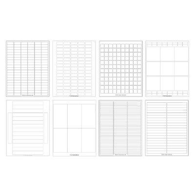 Permanent Cryo-LazrTAG laser labels, small rectangular, US letter sheets