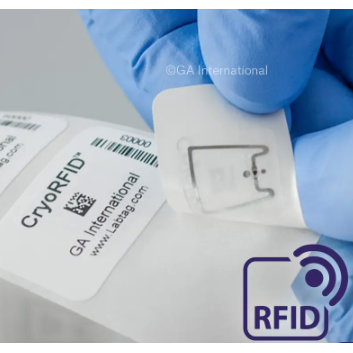 CryoRFID deep-freeze vial labels, rectangular