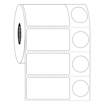 Direct thermal paper labels, mixed shape