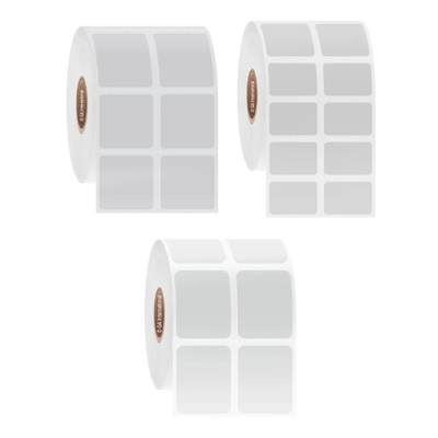 Direct thermal paper labels, 2 across