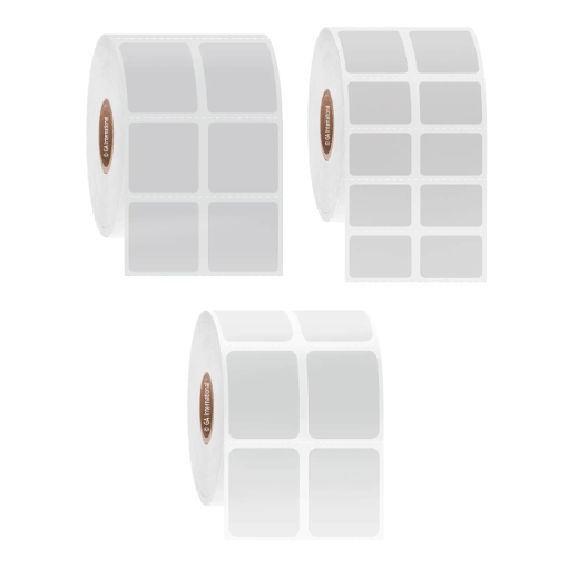 Direct thermal paper labels, 2 across