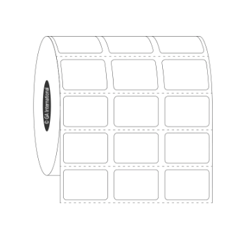Direct thermal paper labels, 3 across