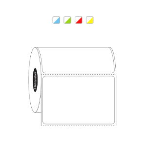 Direct thermal paper labels with colour tab
