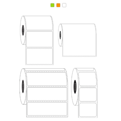 Removable direct thermal paper labels, 76.2mm core