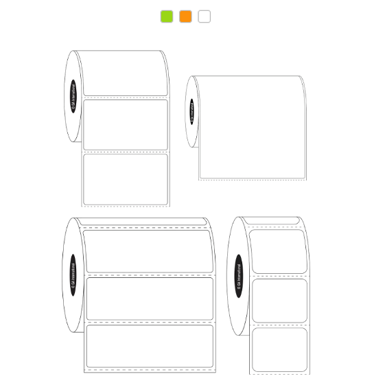 Removable direct thermal paper labels, 76.2mm core