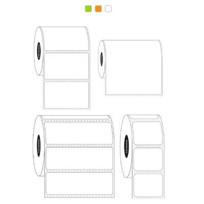 Removable direct thermal paper labels, 76.2mm core