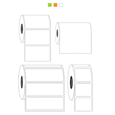 Removable direct thermal paper labels, 25.4mm core