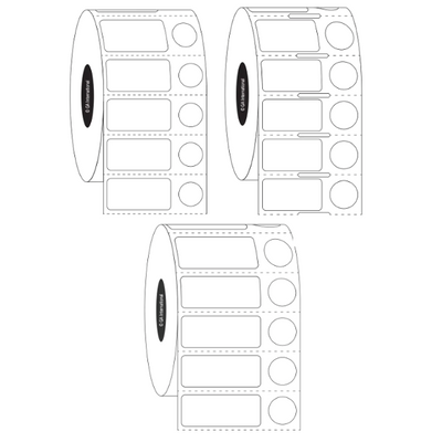 CryoSTUCK frozen vial and surface direct thermal labels, mixed shape