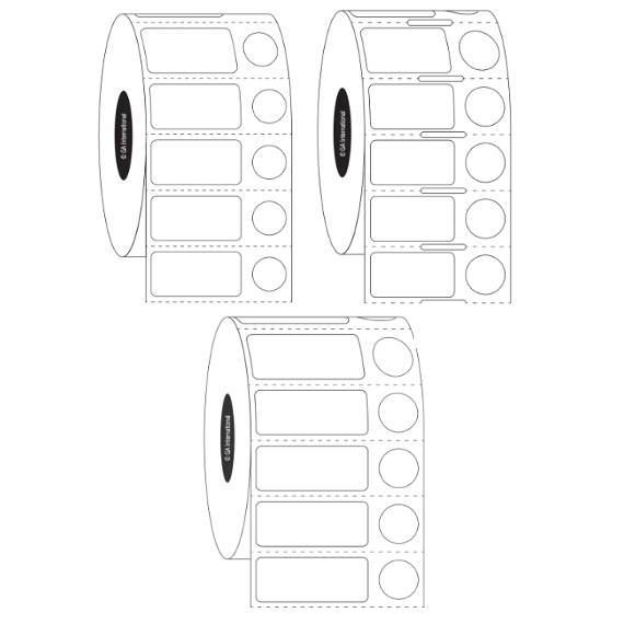 CryoSTUCK frozen vial and surface direct thermal labels, mixed shape