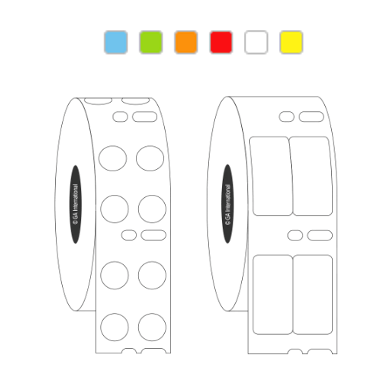 Cryo-DTermo DYMO compatible cryogenic labels, 2 across roll