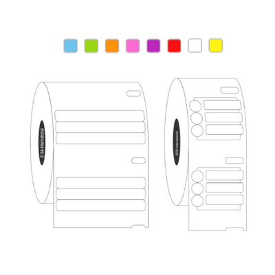 Cryo-DTermo DYMO compatible cryogenic labels, 3 stacked