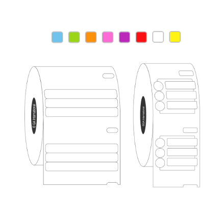 Cryo-DTermo DYMO compatible cryogenic labels, 3 stacked