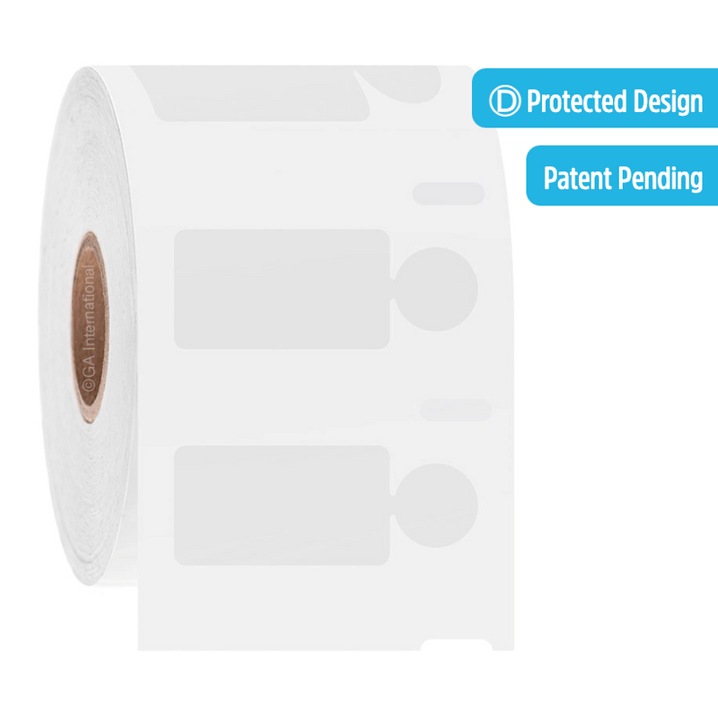 CryoSTUCK DYMO 5-Series frozen surface labels with SnapPEEL, mixed shape