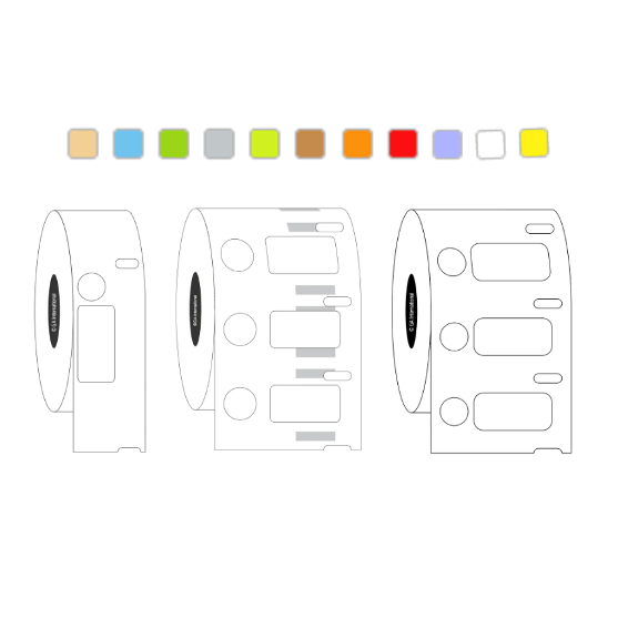 Cryo-DTermo DYMO compatible cryogenic labels, mixed shape