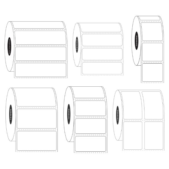 Deep-freeze inkjet labels, rectangular