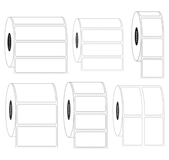 Deep-freeze inkjet labels, rectangular