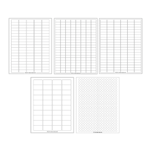 Deep-freeze inkjet labels, US letter sheets