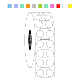 Permanent FreezerTAG labels, circular, 2 across