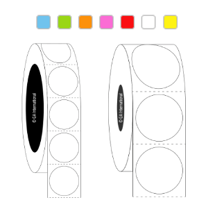 Permanent FreezerTAG labels, circular, 25.4mm core