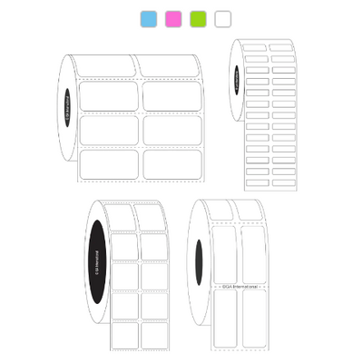 Permanent FreezerTAG labels, rectangular, 2 across