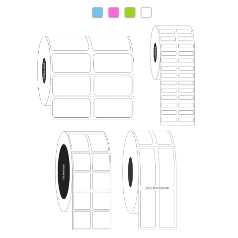 Permanent FreezerTAG labels, rectangular, 2 across