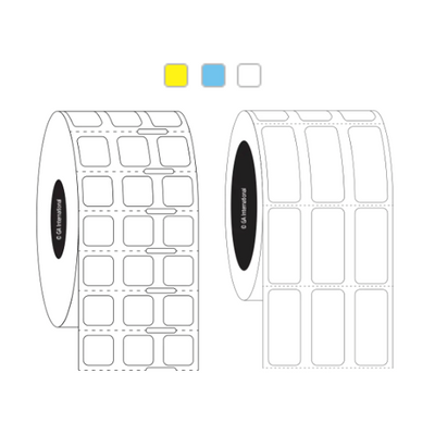 Permanent FreezerTAG labels, rectangular, 3 across