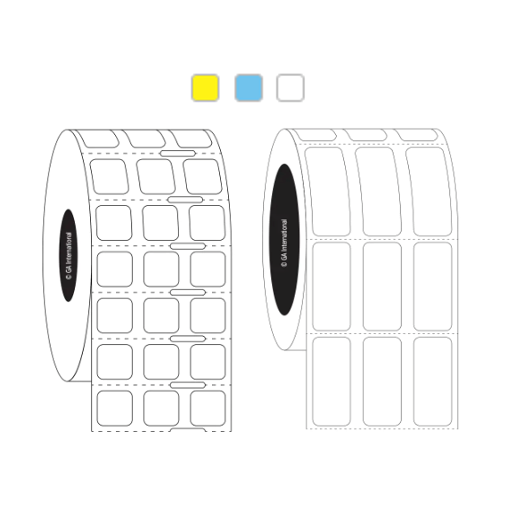 Permanent FreezerTAG labels, rectangular, 3 across