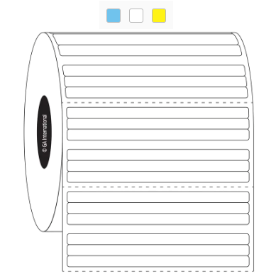 Permanent FreezerTAG labels, rectangular, 3 stacked