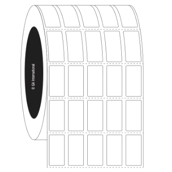 Permanent FreezerTAG labels, rectangular, 5 across