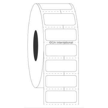 Permanent FreezerTAG labels, rectangular, 25.4mm core - ProSciTech