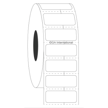 Permanent FreezerTAG labels, rectangular, 25.4mm core