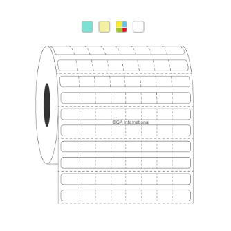 PCR-TAG deep-freeze labels, high-profile PCR tube strips, sets of 8