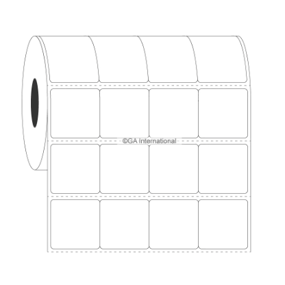 Permanent FreezerTAG labels, square, 4 across