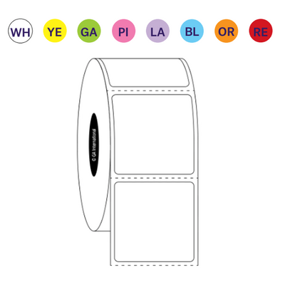 Permanent FreezerTAG labels, square, colour tab