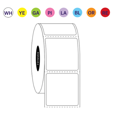 Permanent FreezerTAG labels, square, colour tab