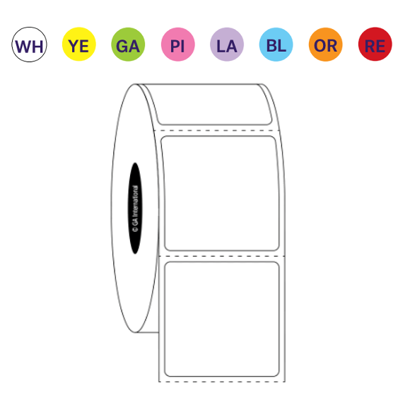 Permanent FreezerTAG labels, square, colour tab