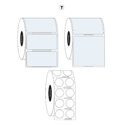 Clear UbiCling static cling labels, various shapes