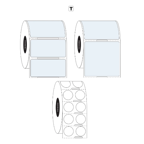 Clear UbiCling static cling labels, various shapes