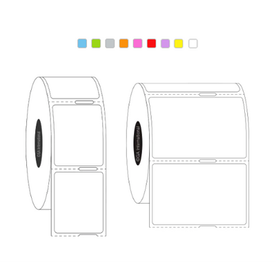 UbiCling static cling thermal transfer labels, rectangular, 76.2mm core